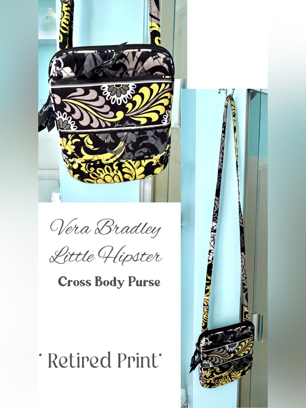Vera Bradley Little Hipster Crossbody, Retired Pattern